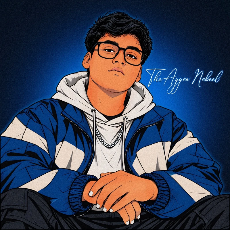 The Ayyan Nabeel, illustrated in a blue and white jacket